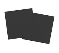 Folat B.V Folat 50650 Black Color Paper Napkins-33 x 33 cm-20 Pieces