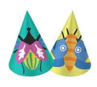 Folat B.V.- Folat 62808 Decoración Infantil y Cumpleaños-Sombreros Buzzing Bugs-6 Piezas-Suministros de Papel para Fiestas temáticas de Insectos, Multicolor