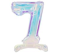 Folat B.V.- Folat 62952 Globo Número 7 Iridescentes 72 cm - Sin helio - Decoraciones para Cumpleaños, Baby showers, Bodas y Aniversarios, Color