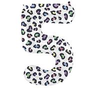 Folat B.V.-Folat 63915 Aluminio Número Figura 5 Bright Panther Blanco Negro 86 cm-decoración globos de helio para cumpleaños, aniversario, color carbón, cm