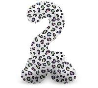 Folat B.V.-Folat 64742 Aluminio Número Figura 2 Bright Panther Blanco Negro 41 cm-decoración globos para cumpleaños, aniversario (no se necesita helio), color carbón, talla única