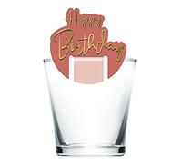Folat B.V.- Folat 68501 Golden Dusk Bebida Happy Birthday Rosado Oro 12 Piezas-Glass Markers, Cristal Marcador, Copas Identificadores para Bar Fiesta Reuniones Celebraciones, Color