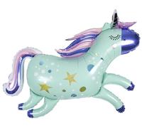 Folat B.V.- Folat aluminio-Forma-Unicornio-103 x 71 cm. -Decoración de Fiesta para cumpleaños Infantil, Tema Unicornio-Globo de Aluminio para llenar con Helio, Color mehrfarbig (28590)