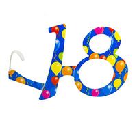 Folat B.V.-Folat Gafas de globos de 18 cumpleaños, color azul, (24838)