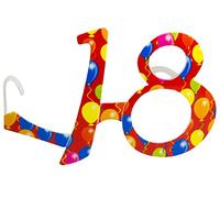Folat B.V.-Folat Gafas de globos de 18 cumpleaños, color rojo, (24833)