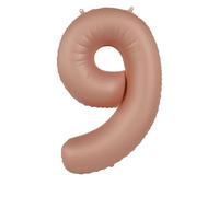 Folat B.V.- Folat Globo Rosa Numero 9-Vintage Rose-Ultra Matt-86 cm-Decoraciones de Cumpleaños de Fiesta para Aniversario Graduación Inflar con Helio o Aire, Color rosado (10459)