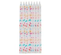 Folat B.V.- Folat Velas Cozy Sprinkles-10 cm-24 Piezas Adornos para Pasteles cumpleaños, Aniversario de Bodas, Graduación, Baby Shower, Fiesta de niños, Multicolor, 10 cm (24193)