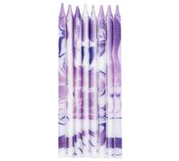 Folat B.V.- Folat Velas Mármol Púrpura-10 cm-24 Piezas Adornos para Pasteles cumpleaños, Aniversario de Bodas, Graduación, Baby Shower, Fiesta de niños, Color morado, 10 cm (24196)