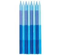 Folat B.V.- Folat Velas Shades of Blue-10 cm-24 Piezas Adornos para Pasteles cumpleaños, Aniversario de Bodas, Graduación, Baby Shower, Fiesta de niños, Color azul, 10 cm (24189)