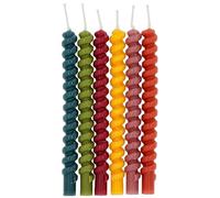 Folat B.V.- Folat Velas Twister Comfy Cozy-10 cm-12 Piezas Adornos para Pasteles cumpleaños, Aniversario de Bodas, Graduación, Baby Shower, Fiesta de niños, Multicolor, 10 cm (24197)