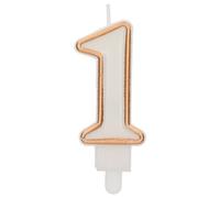 Folat B.V.- Folat Velas Vela Simply Chique Gold Número 1-9 cm Adornos para Pasteles cumpleaños, Aniversario de Bodas, Graduación, Baby Shower, Fiesta de niños, Color dorado, 9 cm (24151)