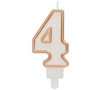 Folat B.V.- Folat Velas Vela Simply Chique Gold Número 4-9 cm Adornos para Pasteles cumpleaños, Aniversario de Bodas, Graduación, Baby Shower, Fiesta de niños, Color dorado, 9 cm (24154)