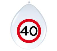 Folat B.V.- Globos de la señal de tráfico del 40 cumpleaños - 8 piezas