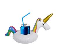 Folat B.V.- Portavasos Inflable Flotante de Unicornio, Color Blanco, Multicolor, Costumes (DS-46202)