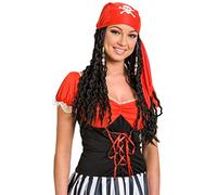 Folat B.V. Peluca Pirata Pirata Novia Carnaval Halloween fastnacht