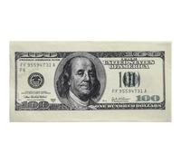 Folat B.V.- Servilletas USA Party-100 dolares americanos-10 Piezas, Color verde, 33 x 33 cm (22563)