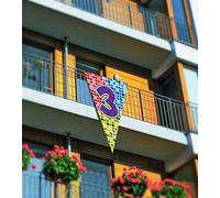 Folat Bloques de empavesado XL de 3er cumpleaños-90x150 cm, multicolor (60703)