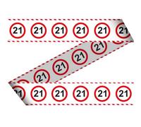 Folat - Cinta Adhesiva para señal de tráfico de 21 cumpleaños - 15 m