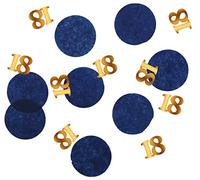 Folat Confeti Elegant Verdadera azul años-25 gramos, color, Número 18 (66318)
