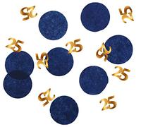 Folat Confeti Elegant Verdadera azul años-25 gramos, color, Número 25 (66325)