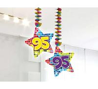 Folat- Decoraciones en Espiral Cumpleaños Bloques 95 años - 2 Piezas, Multicolor (60895)