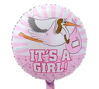 Folat - Es una niña Cigüeña con globo de nacimiento - 43 cm