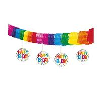 Folat - Feliz cumpleaños Guirnalda con Puntos y Perchas - 4 m