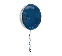 Folat Globo Aluminio Elegante Verdadera azul 18 Años-45cm, color transparente (66718)