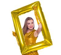 Folat - Globo de papel de aluminio Marco dorado - 85x60cm