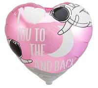 Folat - Globo De Papel de aluminio rosa 'Te amo a la luna y de regreso' - 45 cm
