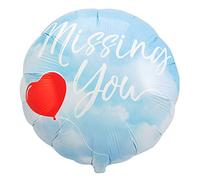 Folat - Globo De Papel de Aluminio '¡Te extraño!' Azul - 45cm