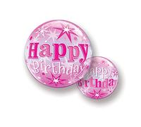 Folat - Globo Feliz Cumpleaños Burbujas Rosa - 56 cm