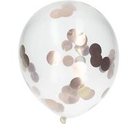 Folat - Globos con confeti de oro rosa 30 cm - 4 piezas