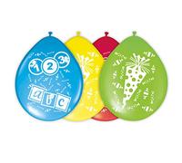 Folat - Globos De ABC Impresos Por Una Cara Para Niños Fiestas - Multicolor - 12In/30cm - 8 piezas