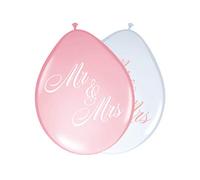 Folat - Globos de Boda 'Mr & Mrs' - Multicolor - 12In/30cm - 8 Piezas