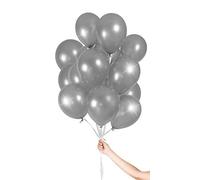 Folat - Globos de plata con cinta 23cm - 30 piezas