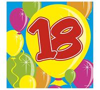 Folat - Globos De Servilletas De Papel para 18 Años Fiesta - Multicolor - 20 Piezas