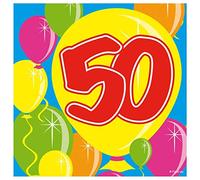 Folat - Globos De Servilletas De Papel para 50 Años Fiesta - Multicolor - 20 Piezas