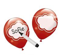 Folat - Globos escribibles multicolores - 6 piezas