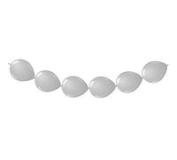 Folat - Guirnalda de globos metálicos plateados - 3 m