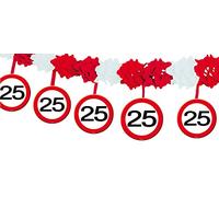 Folat - Guirnalda de señal de tráfico de 25 cumpleaños con Perchas