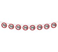 Folat - Guirnalda de señales de tráfico del 70 cumpleaños - 12 m