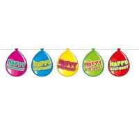 Folat - Happy Birthday Balloon Garland - Multicolor - 10 Meter (Importación USA)