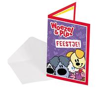 Folat Invitaciones Woezel y Pip-8 piezas, color paars (65198)