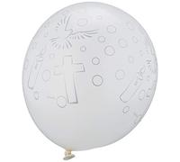 Folat- Kommunion Globos de comunión blanca - 8 piezas, Color, Costumes (63474)