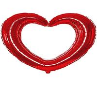 Folat - Lámina Globo Marco en forma de corazón Rojo - 80x70cm