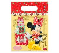 Folat- Minnie's Cafe - Bolsas de regalo de Minnie Mouse - 6 piezas, dibujo animado, Color rojo, 2 stück (1er Pack) (Procos 82675P)