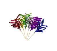 Folat- Recogedores de Fiesta Palm Metallic 10cm-10 Piezas, Multicolor (20628)