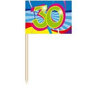 Folat Remolinos para Fiestas de cumpleaños número 30, Multicolor, 14 cm (27330)