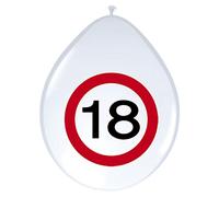 Folat - Globos de señal de tráfico de 18 años - 8 piezas
